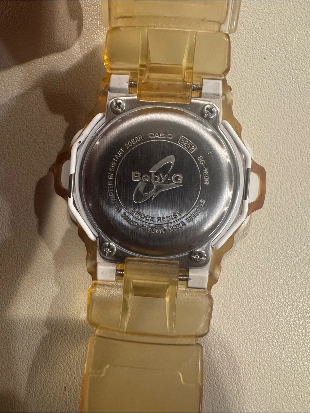 Casio Baby-G Transparent Yellow Digital Sports Watch
